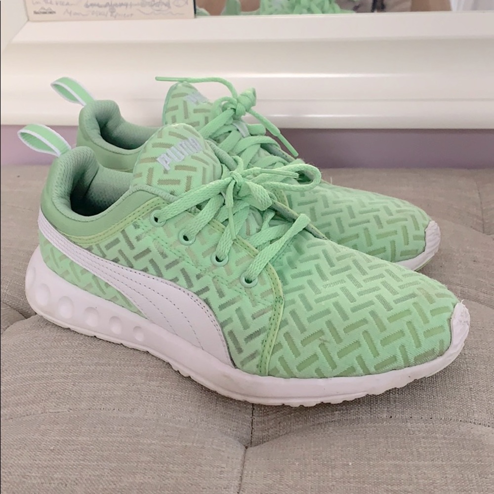 Mint green Puma Running shoes
